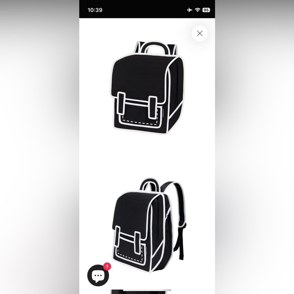 Authentic Jump from Paper Graffiti Spaceman Black Backpack - Picture 7 of 9